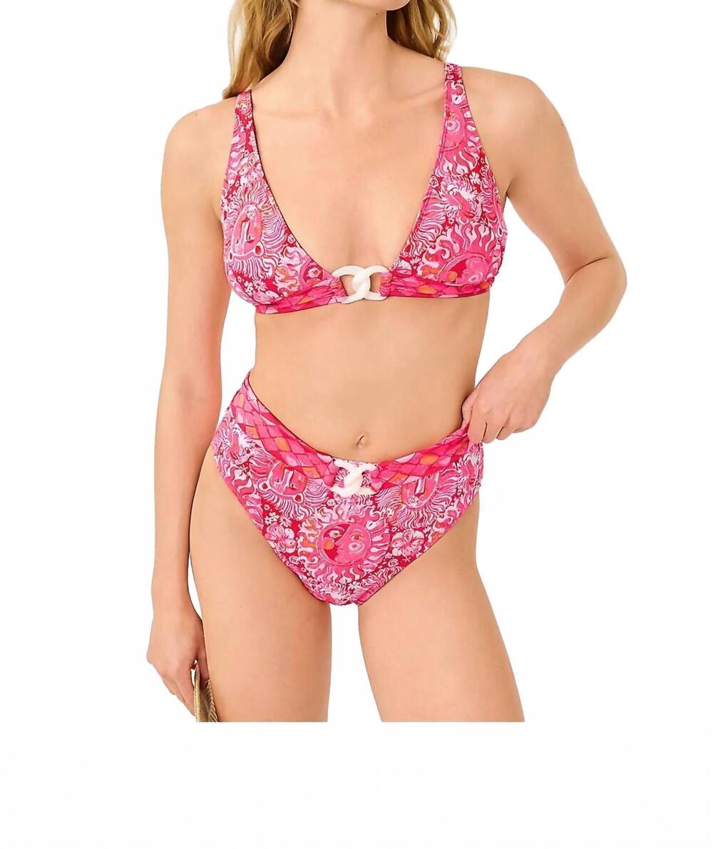 NEW LILLY PULITZER meona bikini top in paradise punch jims stuff engineered